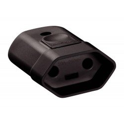 KIT 20 UNI PLUGUE FEMEA 2P TERMOPLASTICO C COMPONENTES METALICOS 20A 250V PRETO TRAMONTINA