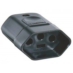 PLUGUE FEMEA 2PMAIST 10A 250V~ COR PRETO TRAMONTINA