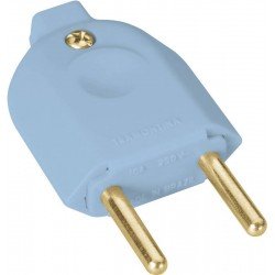 PLUGUE MACHO 2P 10A 250V~ COR AZUL TRAMONTINA
