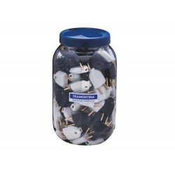 POTE 120 UNI PLUGUE MACHO 2P EM TERMOPLASTICO C COMPON METAL10A 250V PRETO E BRANCO TRAMONTINA