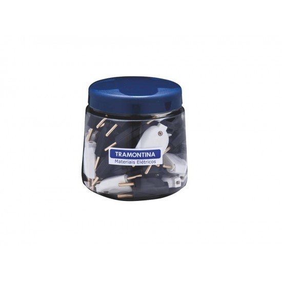 POTE 20 UNI PLUGUE MACHO 2P + T EM TERMOPLASTICO C COMP MET 20A 250V TRAMONTINA