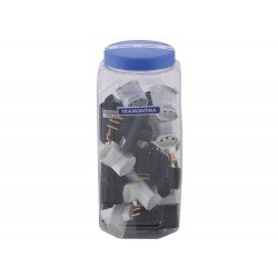 POTE 24 UNI PLUGUE T 2P + T 10A 250V BRANCO E  PRETO TRAMONTINA