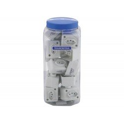 POTE 24 UNI TOMADA RETANGULAR 2P + T EM TERMOPLASTICO C COMPONENTES METALICOS 10A 250V TRAMONTINA
