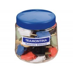 POTE 42 UNI PLUGUE MACHO 2P EM TERMOPLASTICO C COMPONENTES METALICOS 10A 250V 6 CORES TRAMONTINA