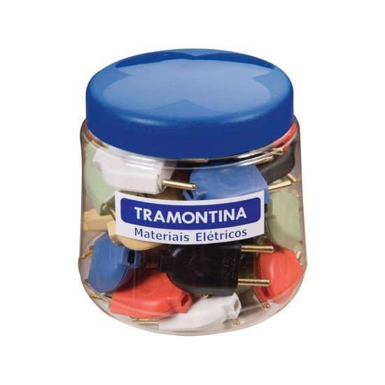 POTE 42 UNI PLUGUE MACHO 2P EM TERMOPLASTICO C COMPONENTES METALICOS 10A 250V 6 CORES TRAMONTINA
