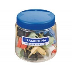 POTE 24 UNI PLUGUE ANGULAR 2P EM TERMOPLASTICO C COMPONENTES METALICOS 10A 250V 6 CORES TRAMONTINA