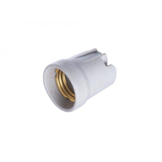 SUPORTE FIXO EM PORCELANA CONICO PARA LAMPADA INCANDESCENTE 250V 4A BASE E27 TRAMONTINA