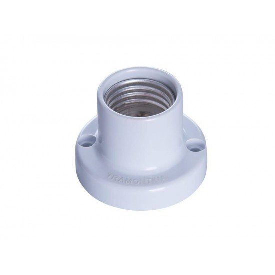 SUPORTE FIXO EM BAQUELITE TETO RETO PARA LAMPADA 250V 4A BASE E27 TRAMONTINA
