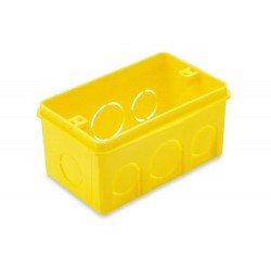 CAIXA DE EMBUTIR RETANGULAR 4X2 EM TERMOPLASTICO AMARELA TRAMONTINA