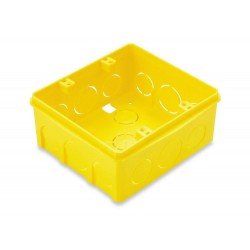 CAIXA DE EMBUTIR QUADRADA 4X4 EM TERMOPLASTICO AMARELA TRAMONTINA