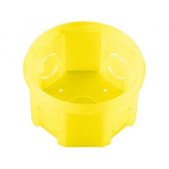 CAIXA DE EMBUTIR OCTOGONAL 3X3 EM TERMOPLASTICO AMARELA TRAMONTINA