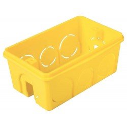 CAIXA DE EMBUTIR RETANGULAR 4X2 EM TERMOPLASTICO AMARELA TRAMONTINA