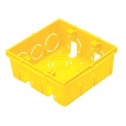 CAIXA DE EMBUTIR QUADRADA 4X4 EM TERMOPLASTICO AMARELA TRAMONTINA