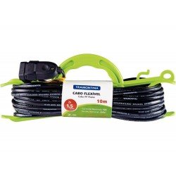 EXTENSAO DE CABIDE 10M CABO 1,5MM EM TERMOPLASTICO C COMPON.METALICOS 1200 2200W TRAMONTINA BIVOLT