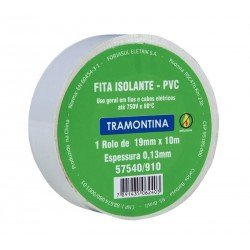 FITA ISOLANTE BRANCA 10 M 0,13 MM X 19 MM TRAMONTINA