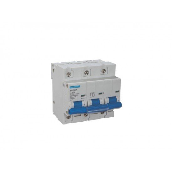 DISJUNTOR MODELO TR6KA 3 POLO 4A CURVA C TERMOPLASTCO COMPONENTES METALICOS TRAMONTINA