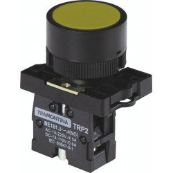 BOTAO DE IMPULSO TRP2-EA51 1NA AMARELO COM BASE DE PLASTICO TRAMONTINA