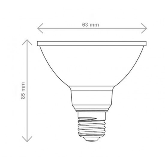 LAMPADA LED PAR20 BASE E27 525 LM 6 W BIVOLT 3000 K LUZ AMARELA TRAMONTINA