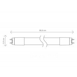 LAMPADA DE LED TIPO TUBO 9W 6500K BRANCA TRAMONTINA