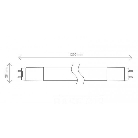 LAMPADA LED TUBO BASE G13 1850 LM 18 W BIVOLT 6500 K LUZ BRANCA TRAMONTINA