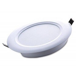 PLAFON DE LED REDONDO EM TERMOPLASTICO TIPO SLIM DE EMBUTIR 6W-4000K TRAMONTINA