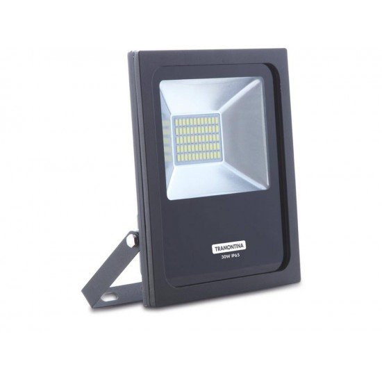 REFLETOR DE LED 30W-6500K CORPO EM ALUMINIO E FRONTAL EM VIDRO TRAMONTINA