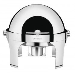 RECHAUD REDONDO EM ACO INOX BANHO MARIA TAMPA GIRATORIA COM FOGAREIRO 6,5 L TRAMONTINA