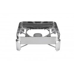 SUPORTE PARA RECHAUD BANHO MARIA 2 3 EM ACO INOX COM FOGAREIRO TRAMONTINA