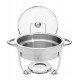 RECHAUD REDONDO EM ACO INOX BANHO MARIA COM SUPORTE PARA TAMPA 4,3 L TRAMONTINA