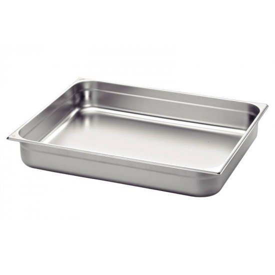 CUBA TRAMONTINA GN 2/1 EM AÇO INOX SEM ALÇAS PROFUNDIDADE 100 MM AÇO 304