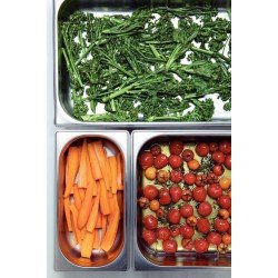 CUBA TRAMONTINA GN 1/1 EM AÇO INOX SEM ALÇAS PROFUNDIDADE 65 MM AÇO 304