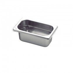 CUBA TRAMONTINA GN 1/9 EM AÇO INOX SEM ALÇAS PROFUNDIDADE 65 MM AÇO 430