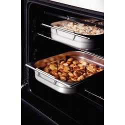 CUBA TRAMONTINA GN 2/1 EM AÇO INOX COM ALÇAS MÓVEIS PROFUNDIDADE 100 MM  - AÇO 304