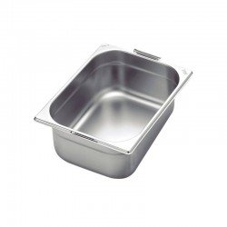 CUBA TRAMONTINA GN 1/2 EM AÇO INOX COM ALÇAS MÓVEIS PROFUNDIDADE 180 MM AÇO 304