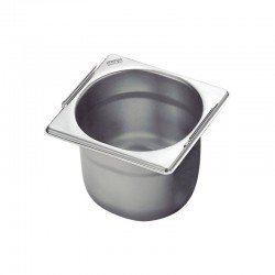 CUBA TRAMONTINA GN 1/6 EM AÇO INOX COM ALÇAS MÓVEIS PROFUNDIDADE 200 MM AÇO 304