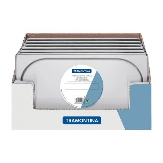 DISPLAY DE TAMPAS PARA CUBAS ACO INOX SEM RECORTES 6 PC 1 3 TRAMONTINA