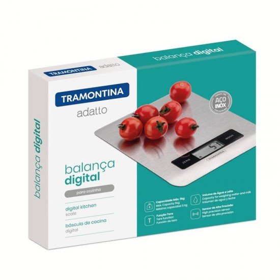BALANÇA DIGITAL PARA COZINHA TRAMONTINA ADATTO EM AÇO INOX