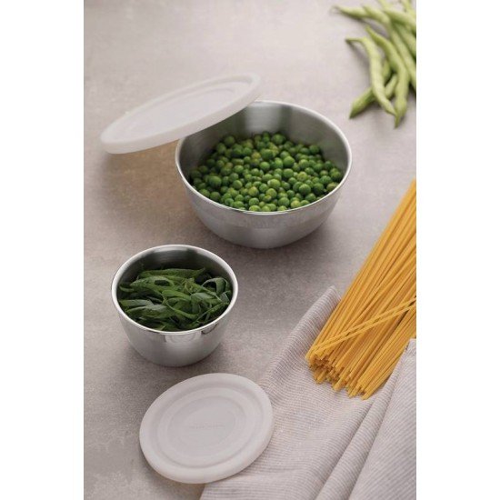 POTE REDONDO FREEZINOX EM ACO INOX COM TAMPA PLASTICA 9 CM 0,3 L TRAMONTINA