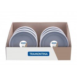 DISPLAY COM POTES REDONDOS ACO INOX 6 PC TRAMONTINA