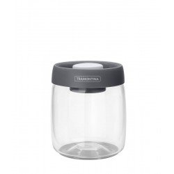 POTE DE VIDRO PUREZZA COM TAMPA PLASTICA A VACUO 0,8 L TRAMONTINA