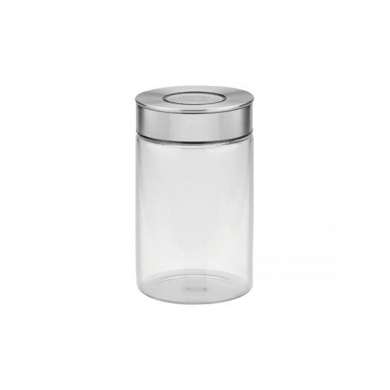 POTE DE VIDRO PUREZZA COM TAMPA DE ACO INOX 10 CM 1 L TRAMONTINA