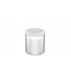POTE CUCINA EM ACO INOX COM TAMPA PLASTICA BRANCA E VISOR 12 CM 1,5 L TRAMONTINA