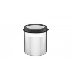 POTE CUCINA EM ACO INOX COM TAMPA PLASTICA PRETA E VISOR 14 CM 2,3 L TRAMONTINA
