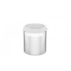 POTE CUCINA EM ACO INOX COM TAMPA PLASTICA BRANCA E VISOR 14 CM 2,3 L TRAMONTINA