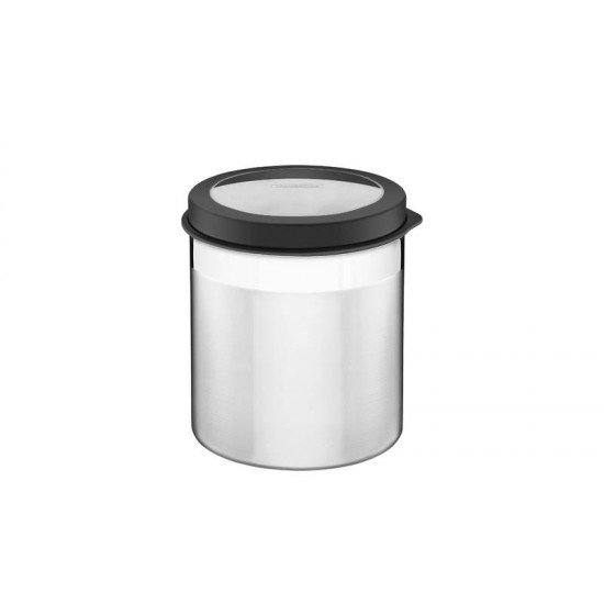 POTE CUCINA EM ACO INOX COM TAMPA PLASTICA PRETA E VISOR 16 CM 3,4 L TRAMONTINA