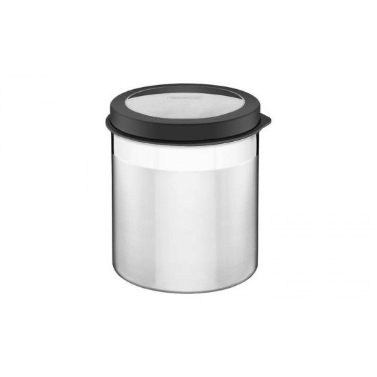 POTE CUCINA EM ACO INOX COM TAMPA PLASTICA PRETA E VISOR 18,5 CM 5,2 L TRAMONTINA