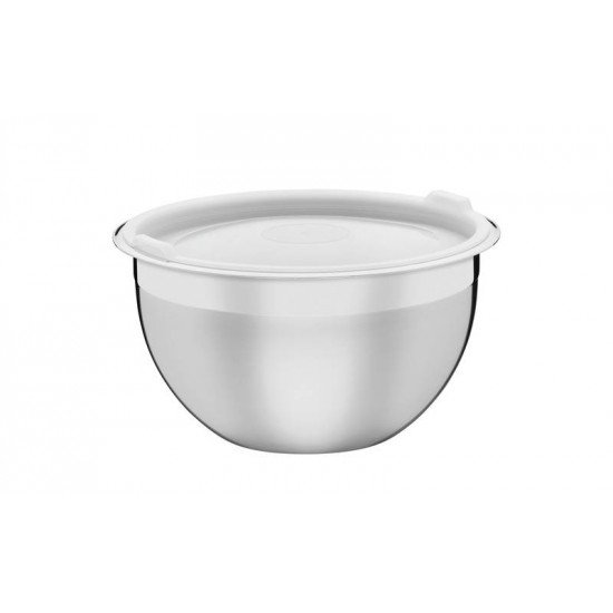 RECIPIENTE CUCINA EM ACO INOX COM TAMPA PLASTICA PREPARAR E SERVIR 20 CM 3 L TRAMONTINA
