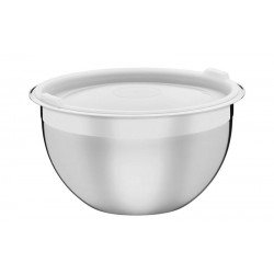 RECIPIENTE CUCINA EM ACO INOX COM TAMPA PLASTICA PREPARAR E SERVIR 28 CM 8,3 L TRAMONTINA