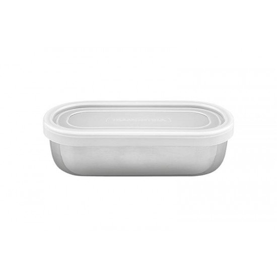 POTE PARA ALIMENTOS FREEZINOX EM ACO INOX COM TAMPA PLASTICA 0,4 L TRAMONTINA