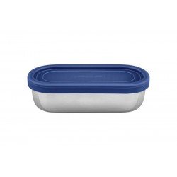 POTE PARA ALIMENTOS FREEZINOX EM ACO INOX COM TAMPA PLASTICA AZUL 0,4 L TRAMONTINA